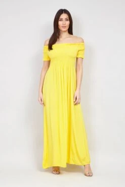 Shirred Top Maxi Dress