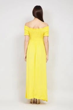 Shirred Top Maxi Dress -Girls Zone D146515 YELLOW 2