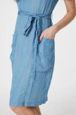 Short Sleeve Shift Dress -Girls Zone D162838 DENIM 5