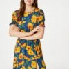 Floral Split Front Midi Tea Dress