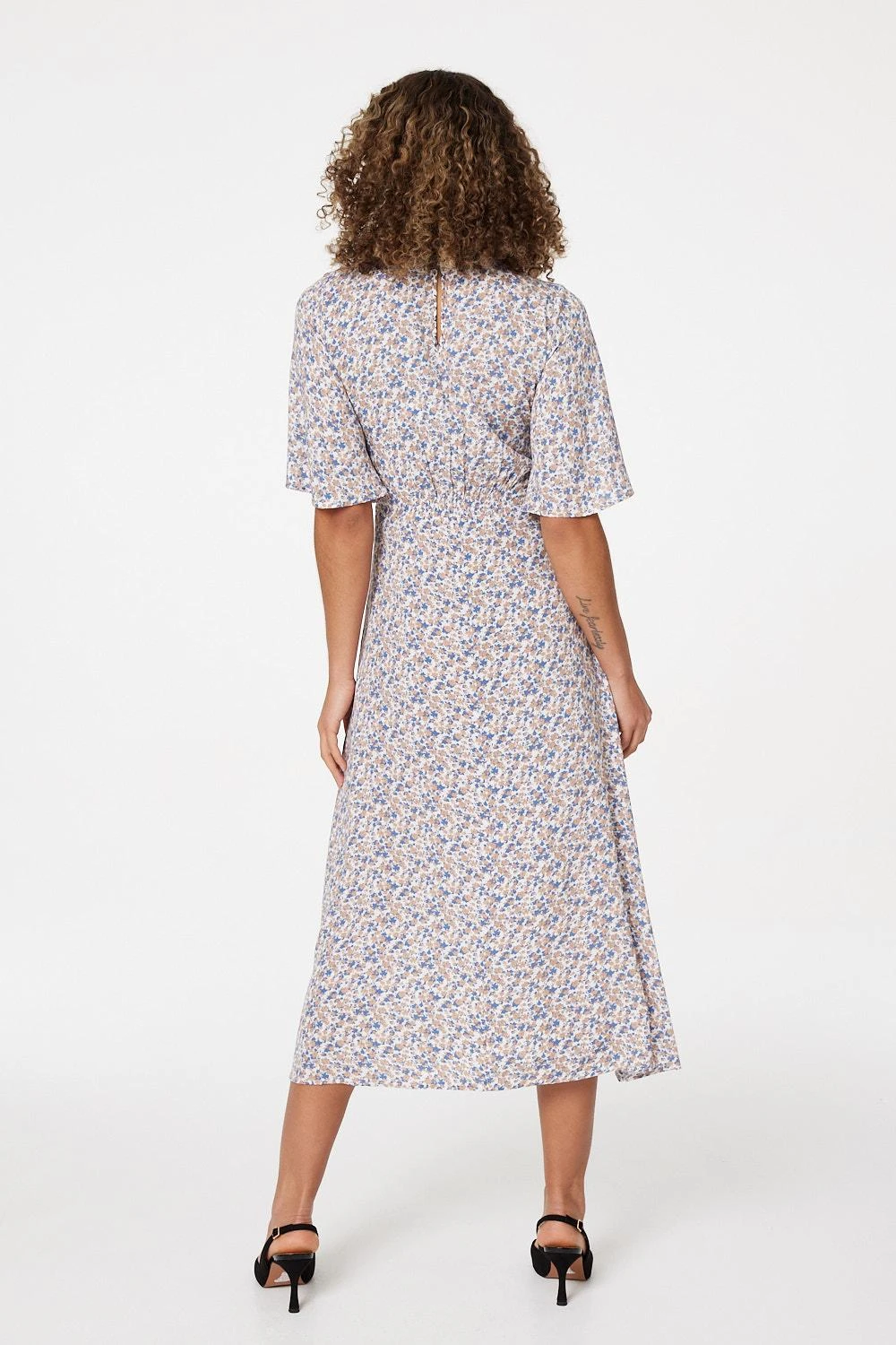 Floral Angel Sleeved Midi Dress 9 Floral Angel Sleeved Midi Dress - Image 9