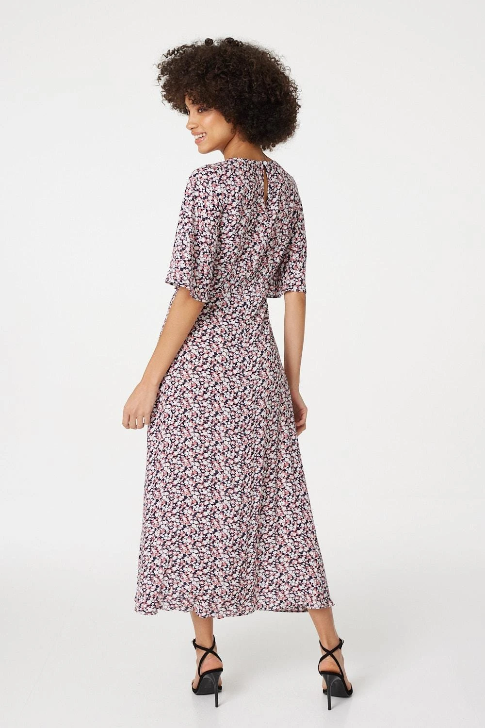 Floral Angel Sleeved Midi Dress 3 Floral Angel Sleeved Midi Dress - Image 3