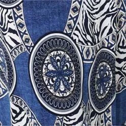 Mosaic Print Halter Neck Maxi Dress -Girls Zone D165388 MULTINAVY swatch