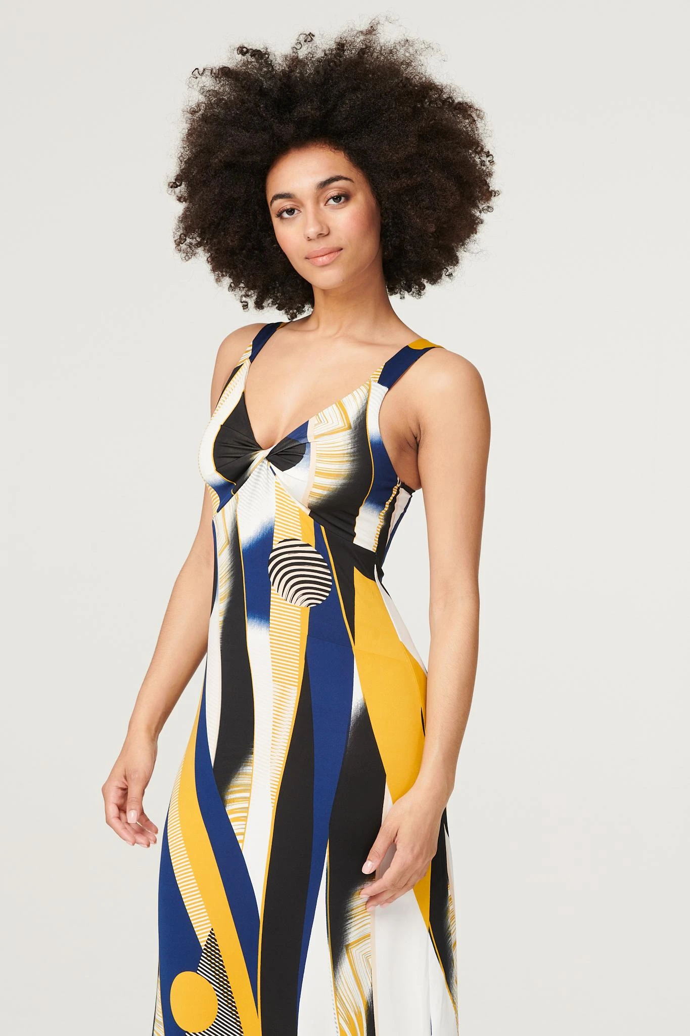 Printed Twist Detail Maxi Dress 2 Printed Twist Detail Maxi Dress - Image 2