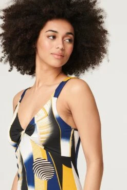 Printed Twist Detail Maxi Dress 9 Printed Twist Detail Maxi Dress -Girls Zone D165878 MUSTARD 4