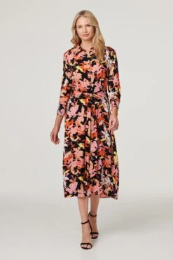 Floral Split Detail Shirt Dress -Girls Zone D165948 RED 1 8819748c ff7b 454d baa5 8870bbdf276f