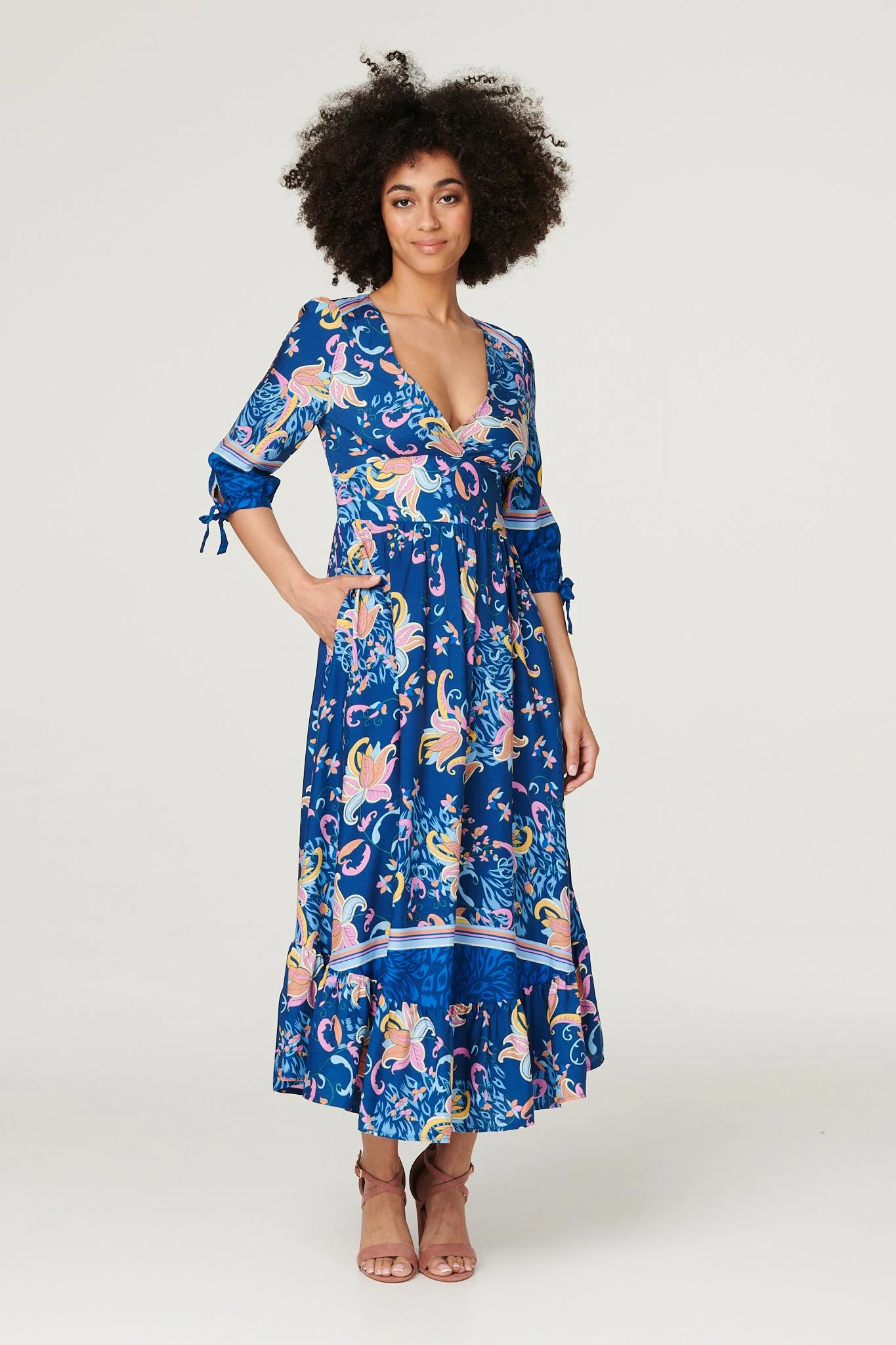 Floral Empire Tiered Maxi Dress 2 Floral Empire Tiered Maxi Dress - Image 2
