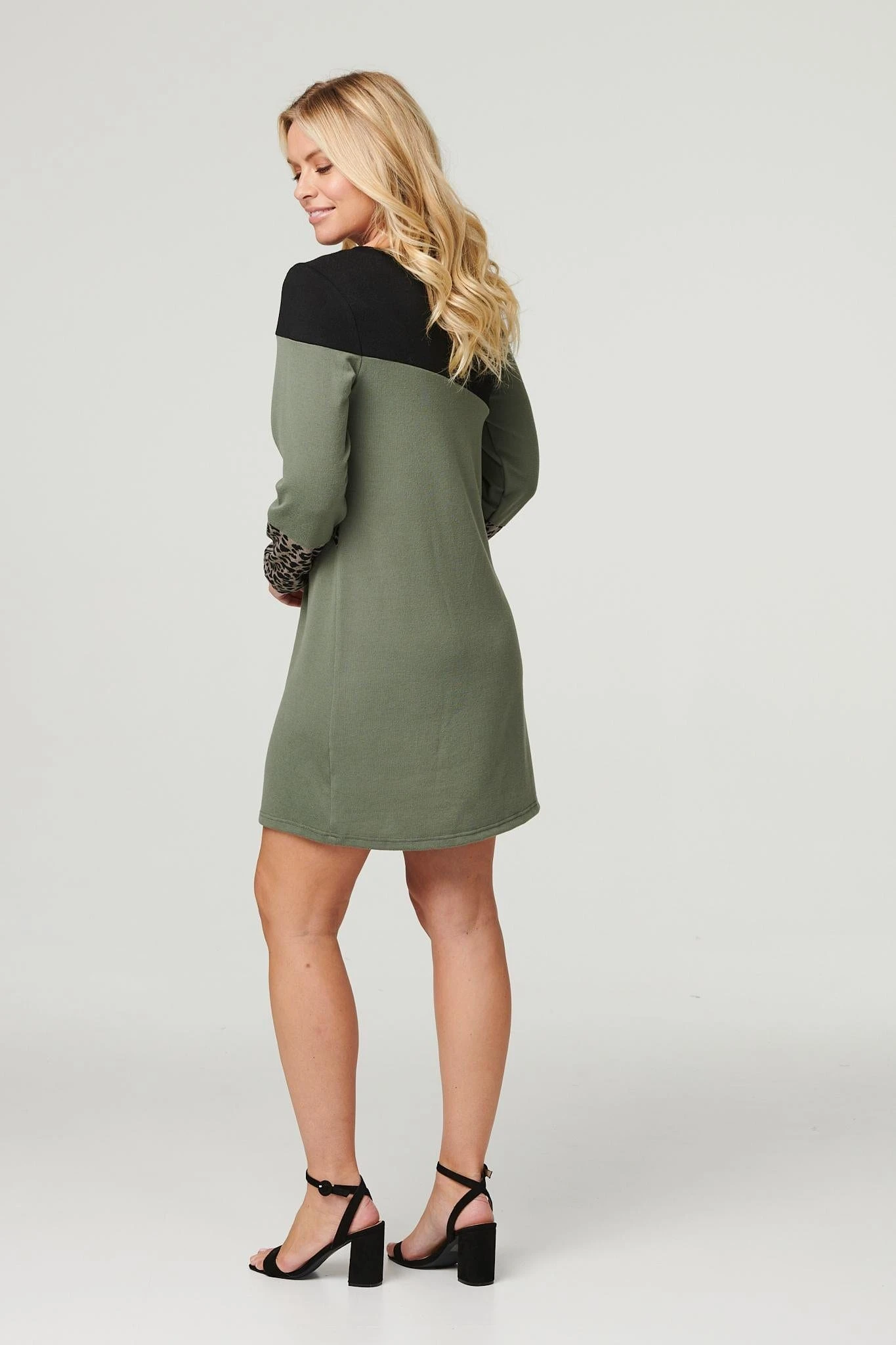 Colour Block Short Jumper Dress 3 Colour Block Short Jumper Dress - Image 3