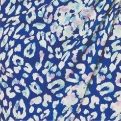 Animal Print Ruched Short Wrap Dress -Girls Zone D170315 MULTI BLUE swatch