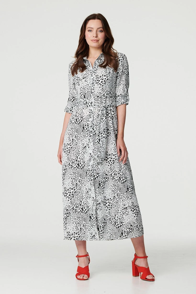 Animal Print Collared Shirt Dress 1 Animal Print Collared Shirt Dress