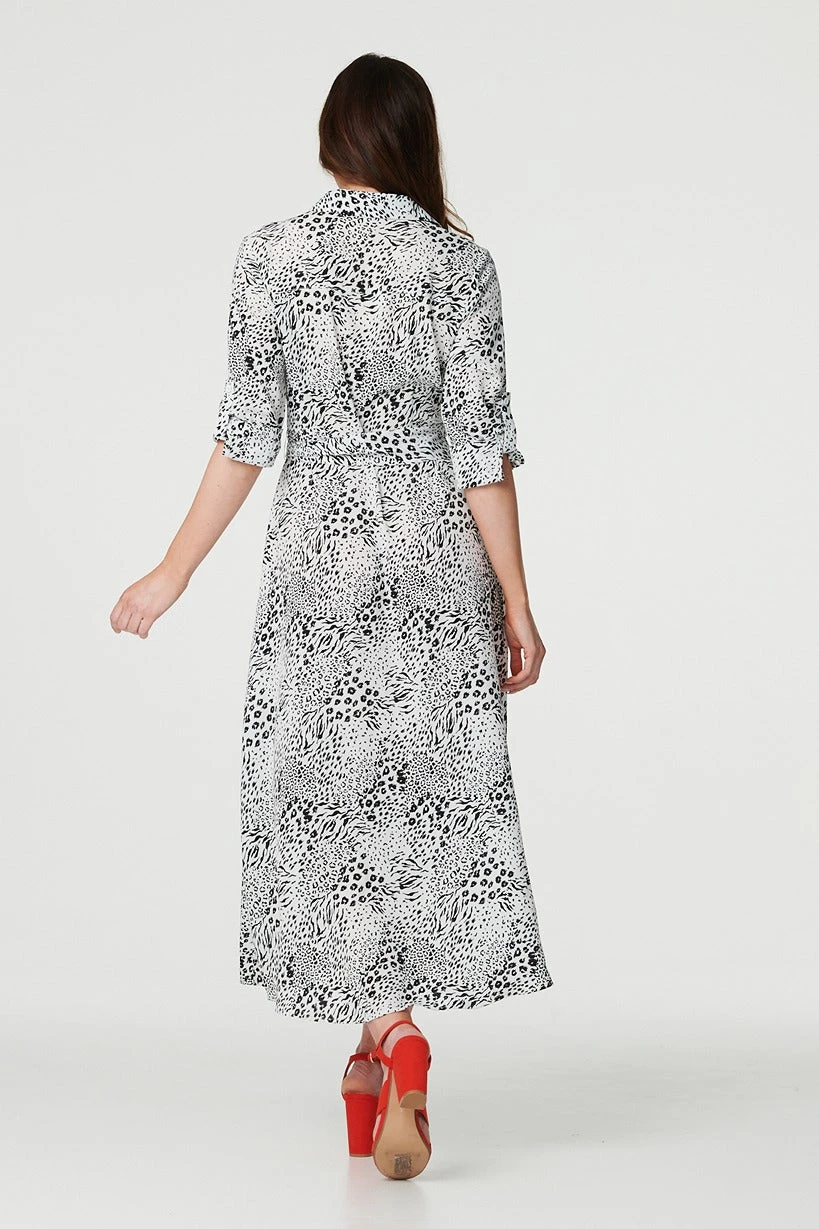 Animal Print Collared Shirt Dress 10 Animal Print Collared Shirt Dress - Image 10