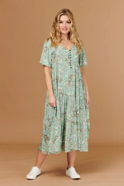 Floral Oversized Tiered Smock Dress