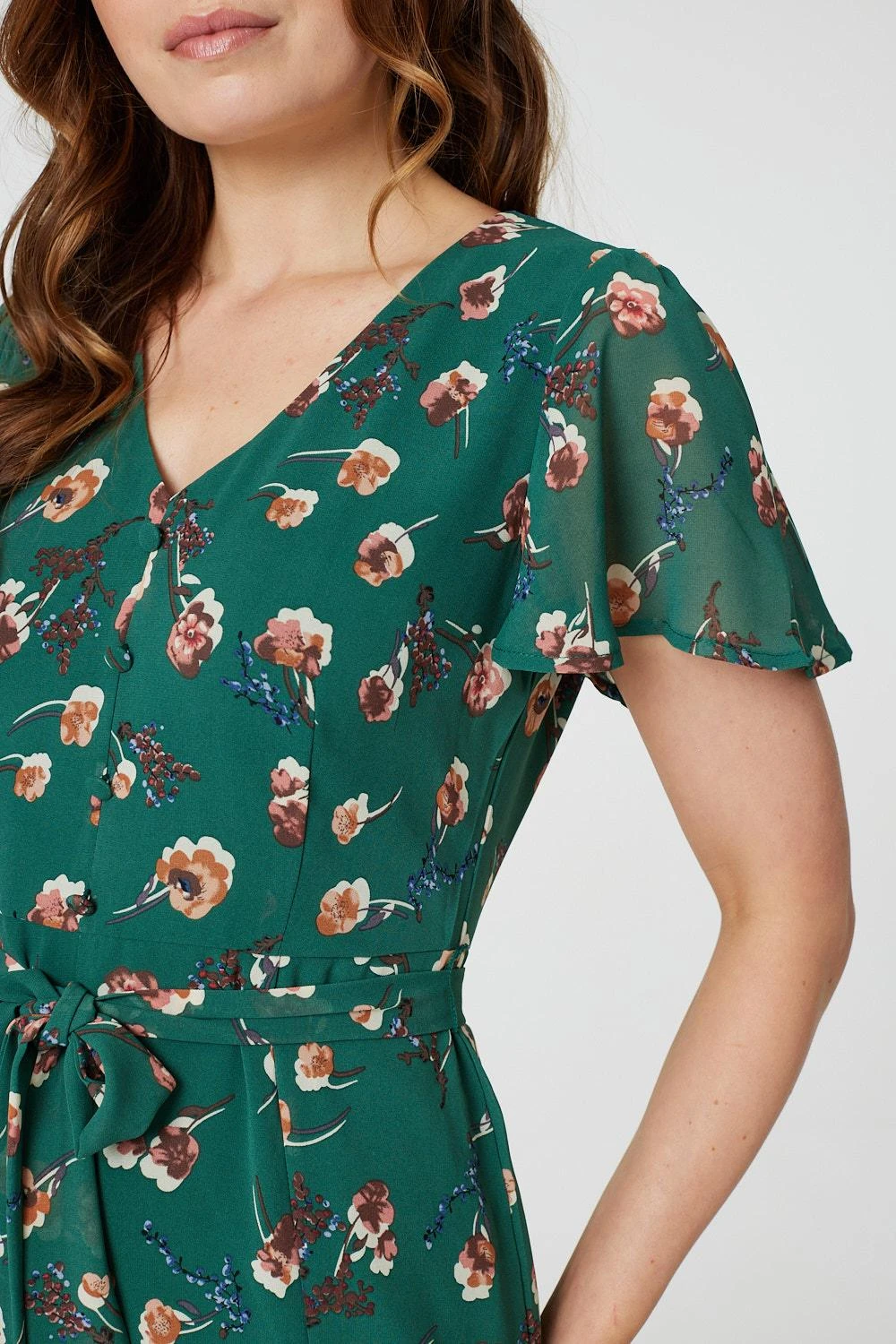 Floral Angel Sleeve Tea Dress 6 Floral Angel Sleeve Tea Dress - Image 6