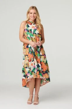 Floral Sleeveless Tiered Dress