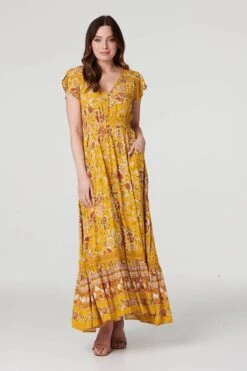 Floral Lace Detail Maxi Dress