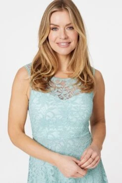 Floral Lace Occasion Skater Dress 9 Floral Lace Occasion Skater Dress -Girls Zone D725665 MINT 4