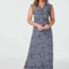 Ditsy Floral Frill Hem Maxi Dress